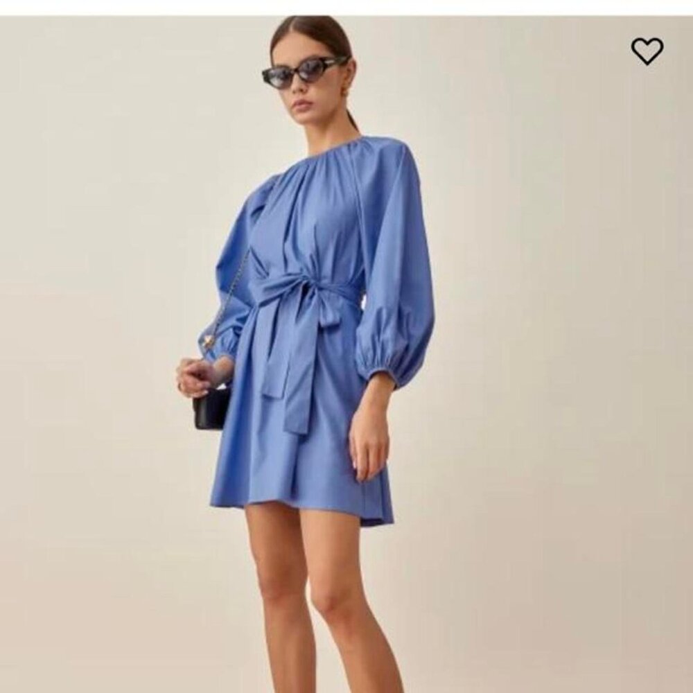 Reformation Rennae Puff Sleeve Mini Dress - Picture 5 of 10